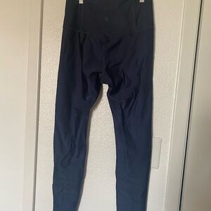 Athleta Navy Shiny Leggings